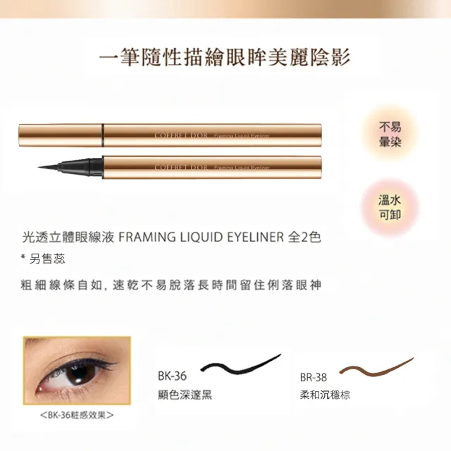 即期品【Kanebo 佳麗寶】COFFRET D’OR 光透立體眼線筆蕊/眼線液蕊* (多色任選)