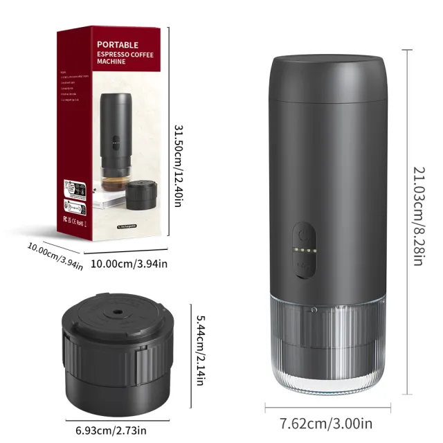 【GCurtain】隨行義式咖啡機(20Bar高壓電動萃取/濃厚油脂Crema/無線便攜/膠囊粉兩用)