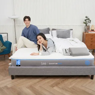 【Lunio】Quantum Max石墨烯雙人6尺獨立筒床+枕(全新升級 雙層設計 側邊強化 高衝擊耐壓)