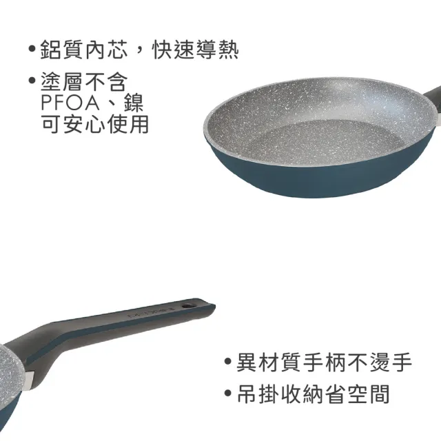 【PEDRINI】義大利 EvoTek不沾平底鍋 18cm / 平煎鍋 不沾鍋 IH爐適用
