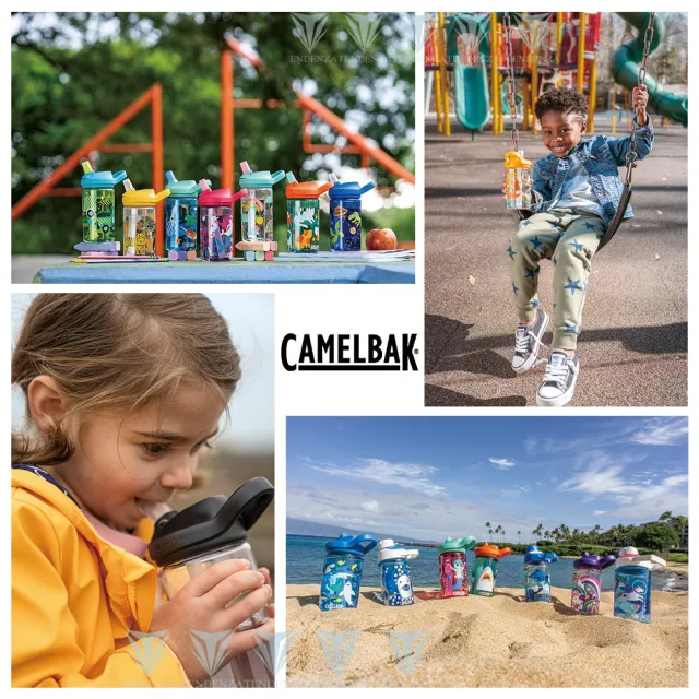 【CAMELBAK】400ml Flip Straw 兒童吸管運動水瓶RENEW(兒童水壺/提把/吸管式)