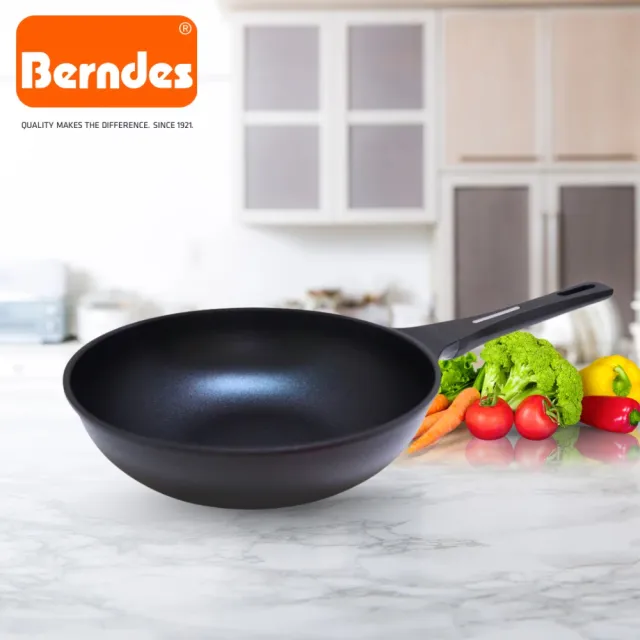 【Berndes 寶迪】New Noblesse系列德製單柄輕量深炒鍋30cm-含蓋