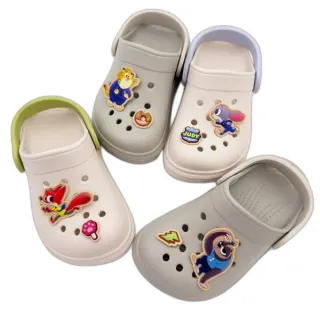 【Disney 迪士尼】台灣製動物方城市洞洞鞋 