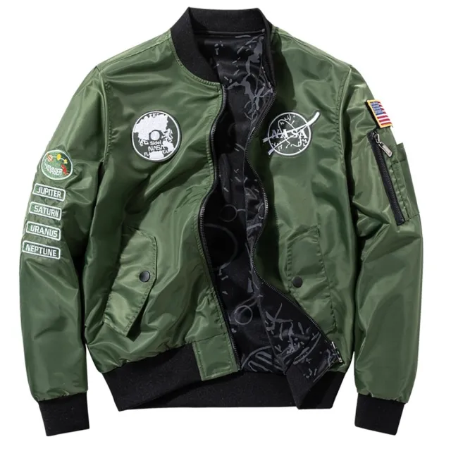【巴黎精品】極速出貨 軍裝外套飛行夾克(MA1雙面穿防風棒球服薄款男外套4色a1ck17)