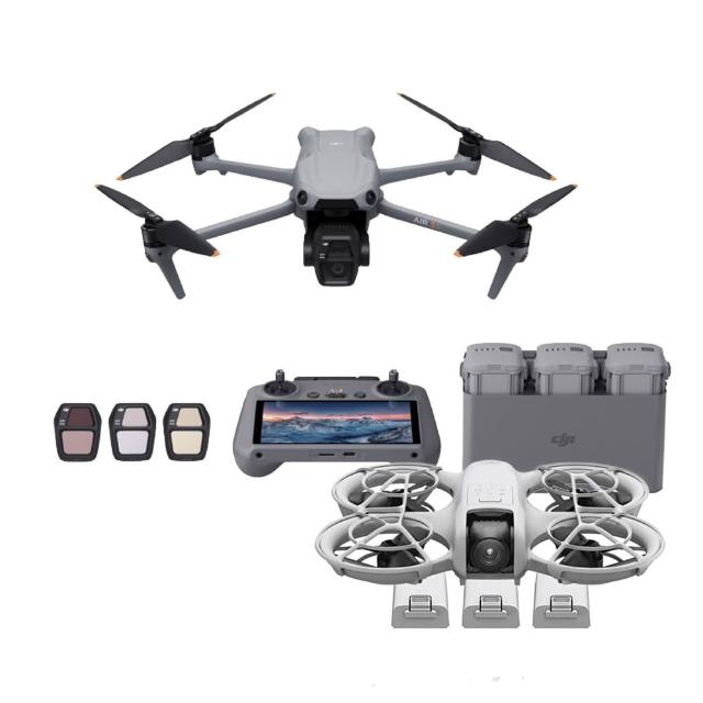 【DJI】Air 3S暢飛套裝+Neo 三電池版 雙機組(聯強國際貨)
