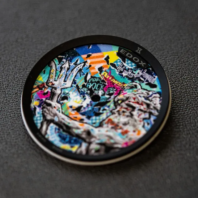 EDOX 伊度】Pop Neptunian 海神藍眼淚限量300米潛水機械錶-黑(E80141