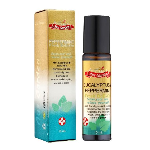 【Ausgarden 澳維花園】薄荷尤加利怡神舒涼滾珠精油10ml(澳洲天然植萃清涼舒緩滾珠精油)
