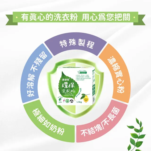 【清淨海】檸檬系列環保洗衣粉 1.5kg(箱購6入組)