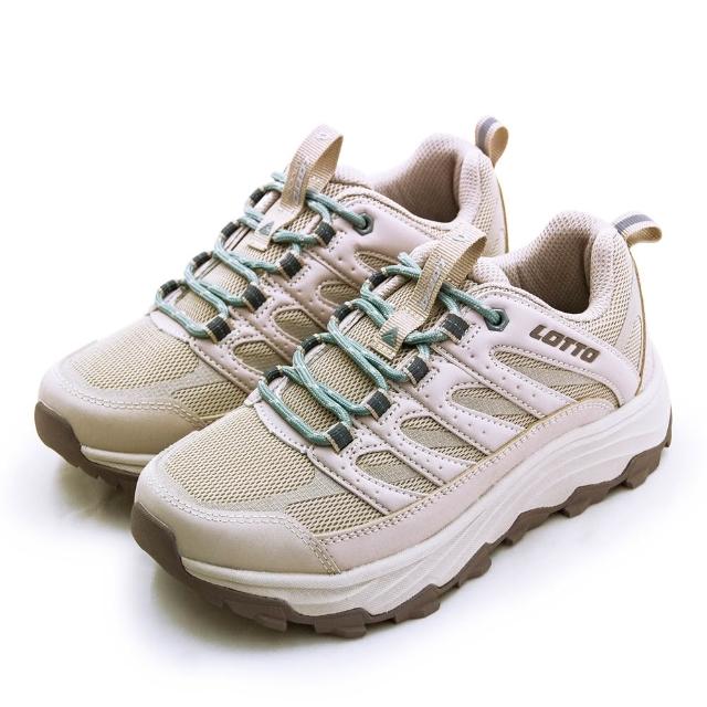 【LOTTO】女 專業郊山防潑水戶外登山健行鞋 CT330系列(燕麥棕 9321)