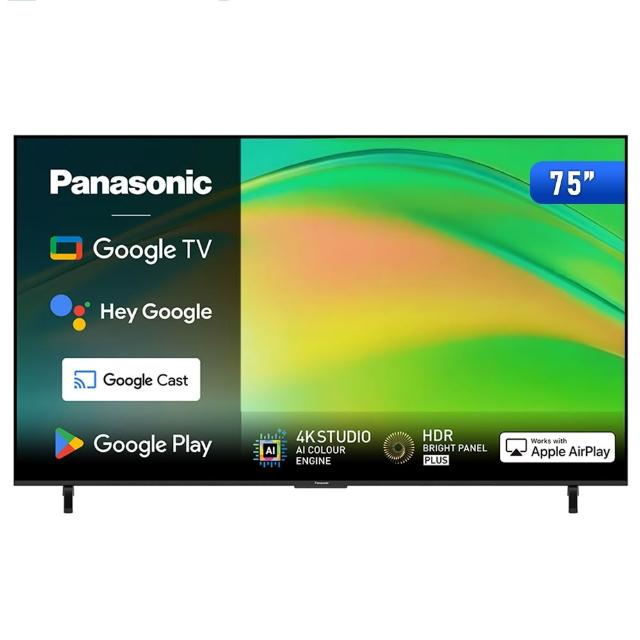 【Panasonic 國際牌】75型4K HDR Google TV聯網顯示器 無視訊盒(TN-75W80BGT)