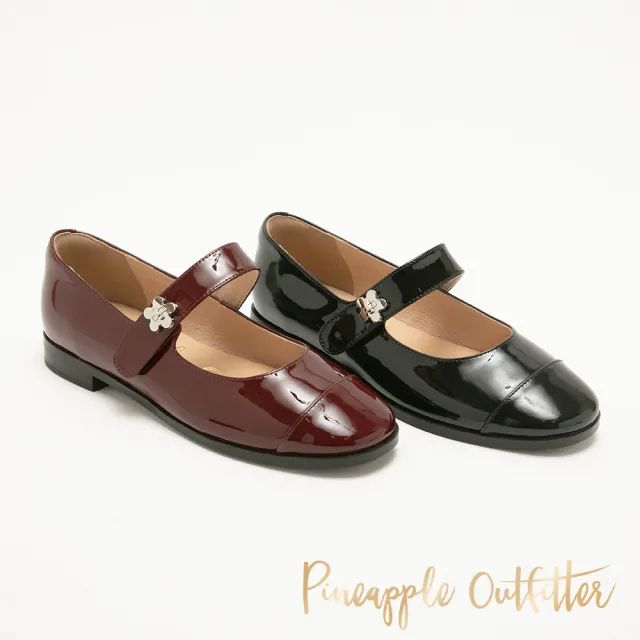 【Pineapple Outfitter】簡約百搭鏡面低跟瑪麗珍鞋DANTON(鏡紅色)