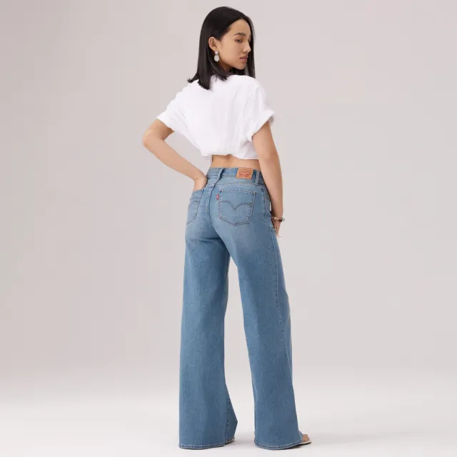 【LEVIS】318™ Shaping Wide Leg 寬鬆直筒 中腰牛仔褲 女生牛仔褲 熱賣單品001PZ-0024