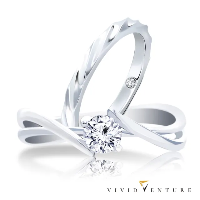 【Vividventure 亞帝芬奇】14K 天然鑽石 GIA 30分 DSI2 戒指+1分 真鑽 男戒 永世 情侶 對戒 結婚 求婚