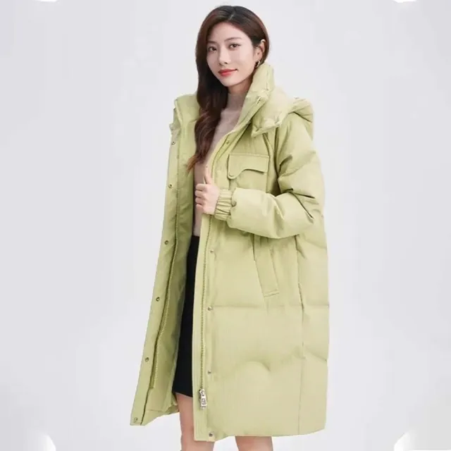 【巴黎精品】頂級真羽絨外套90%鴨絨羽絨衣秋冬外套保暖上衣大碼休閒女裝(冬季女外套2色n1lu44)