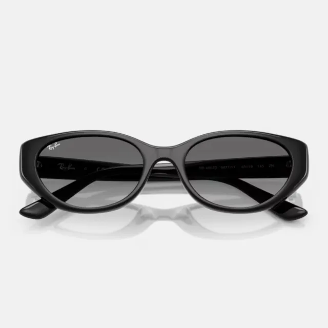 【RayBan 雷朋】復古潮流貓眼膠框漸層太陽眼鏡(RB4457D-667711 55mm)