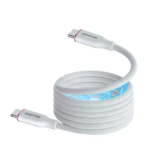 【Gigastone 立達國際】60W USB-C to USB-C磁吸快充傳輸線CC-7802W(iPhone17/三星手機/筆電/平板快充線)