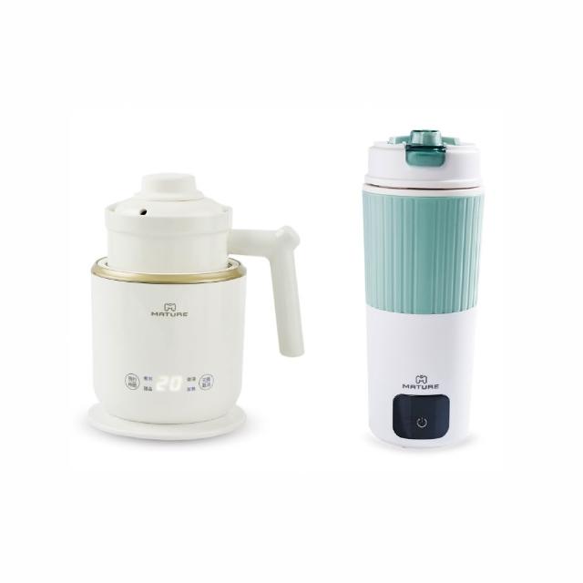 【MATURE 美萃】雙11強檔 雙電壓旅行速熱電熱水杯650ml CY-1671 + 剛剛好陶瓷電煮鍋 CY-1626