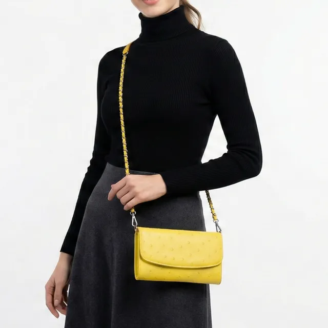 【M2nd】鴕鳥皮WOC長夾包(T40A)