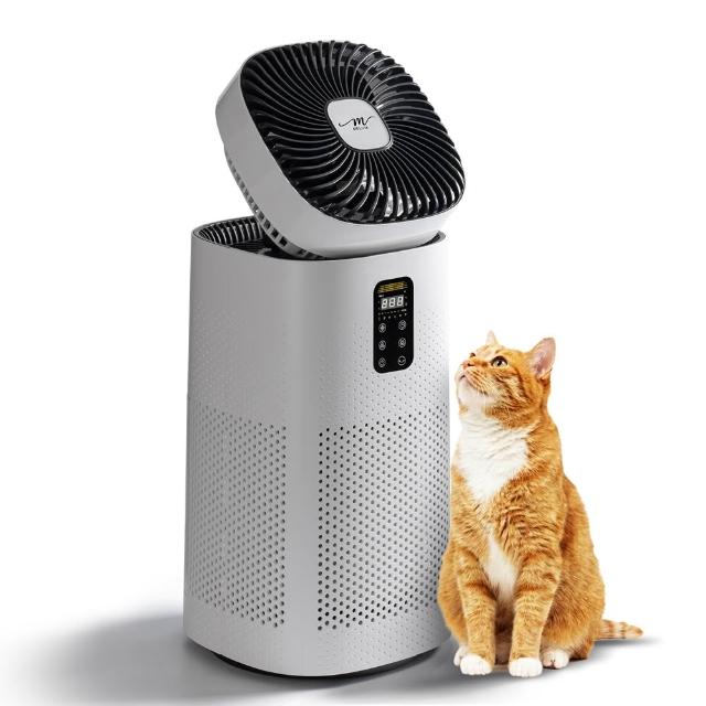 【MOLIJIA 魔力家】單機組-M196 智動UV抑菌風扇循環空氣清淨機(BY010096)