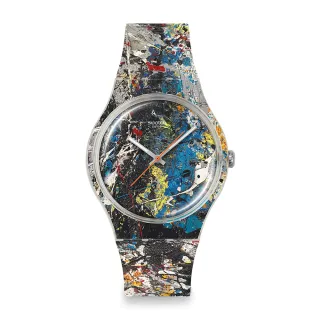 【SWATCH】POLLOCK`S ALCHEMY 經典手錶/瑞士製造/古根漢美術館聯名 SUOZ366 (41mm)