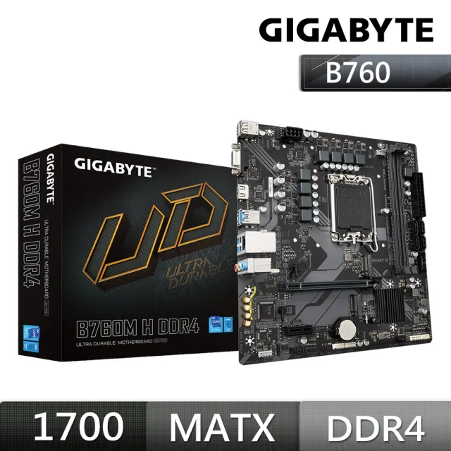 RAM+MB組合【金士頓】DDR4 3200 16GB PC 記憶體 KCP432NS8/16 品牌專用技嘉 B760M 