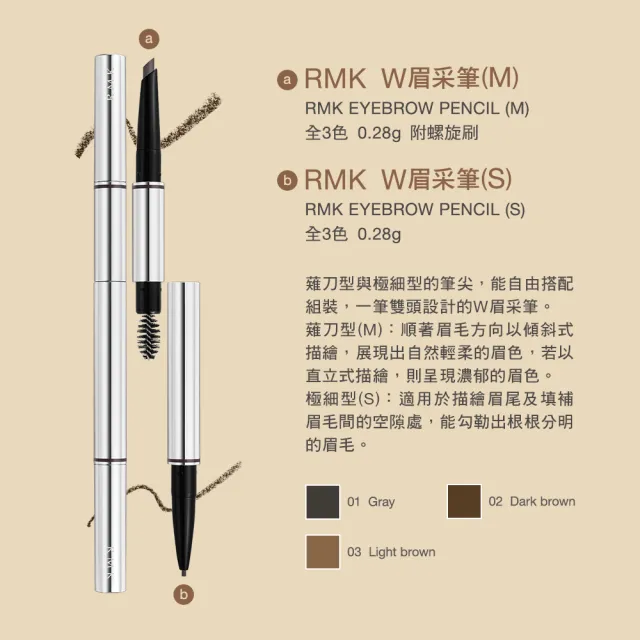 【RMK】W眉采筆#M 0.28g (多色任選)