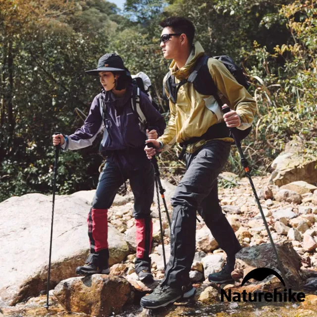【Naturehike】超值2入組 長風UL碳纖維鋁合金五節折疊登山杖 DS012(台灣總代理公司貨)