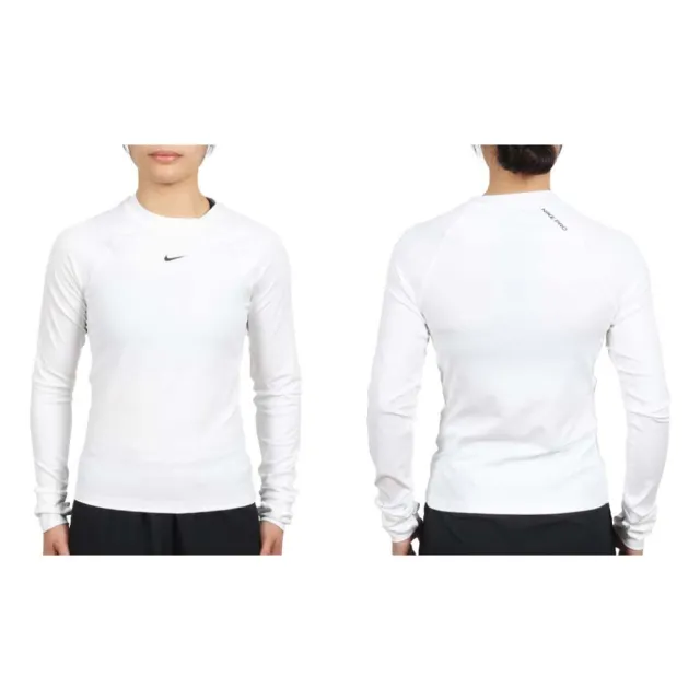 【NIKE 耐吉】女緊身圓領長袖T恤-DRI-FIT 休閒 上衣(FV7846-100)