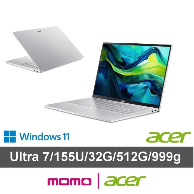 【Acer】筆電包/滑鼠組★14吋Ultra 7極輕薄AI筆電(Swift Lite/SFL14-54M-72JK/Ultra 7-155U/32G/512G/W11)