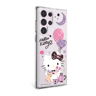 【apbs】三麗鷗 Samsung S26/S25/S24/S23/S22系列 輕薄軍規防摔水晶彩鑽手機殼(凱蒂夜未眠)