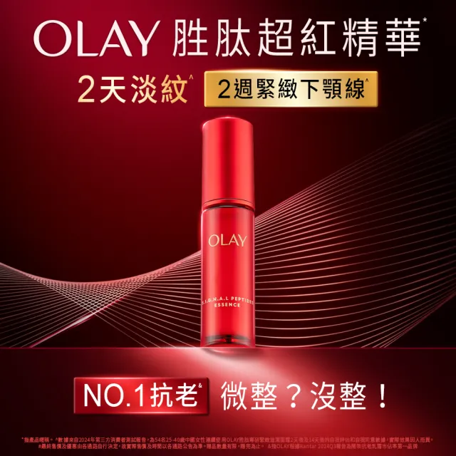 【OLAY 歐蕾】胜肽超紅瓶 緊緻精華30ml(快速提拉去紋 臉部保養★No.1抗老品牌)