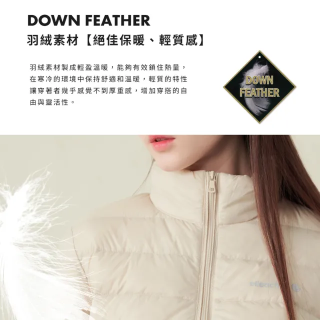 【ELLE ACTIVE】女款 輕盈保暖韓系可收納羽絨外套(多色任選)