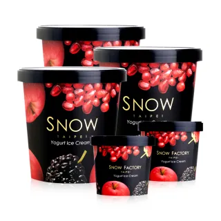 【SNOW FACTORY 雪坊優格】優格冰淇淋 470ml*3桶 + 120ml*2杯(頂級手工義式冰品/無化學添加物)