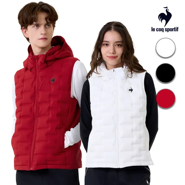 【LE COQ SPORTIF 公雞】防潑水羽絨背心 男女款 5色 LWW61391_LWW62391