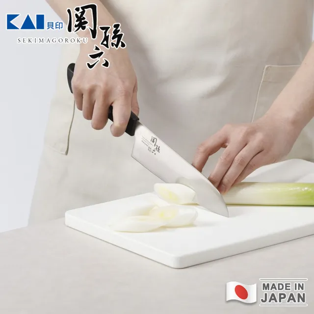 【KAI 貝印】關孫六 日本製若竹系列不鏽鋼三德刀16.5cm