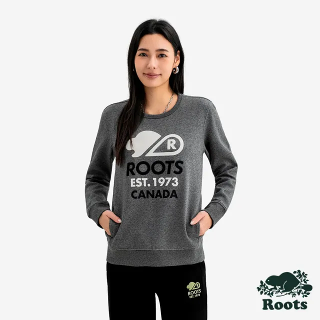 【Roots】Roots 女裝- ROOTS NOVA PARK 圓領上衣(灰色)