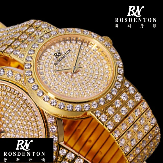 【ROSDENTON 勞斯丹頓】公司貨 國際巨星 晶鑽石英女錶26㎜-加多重好禮 R01(22888LGB)