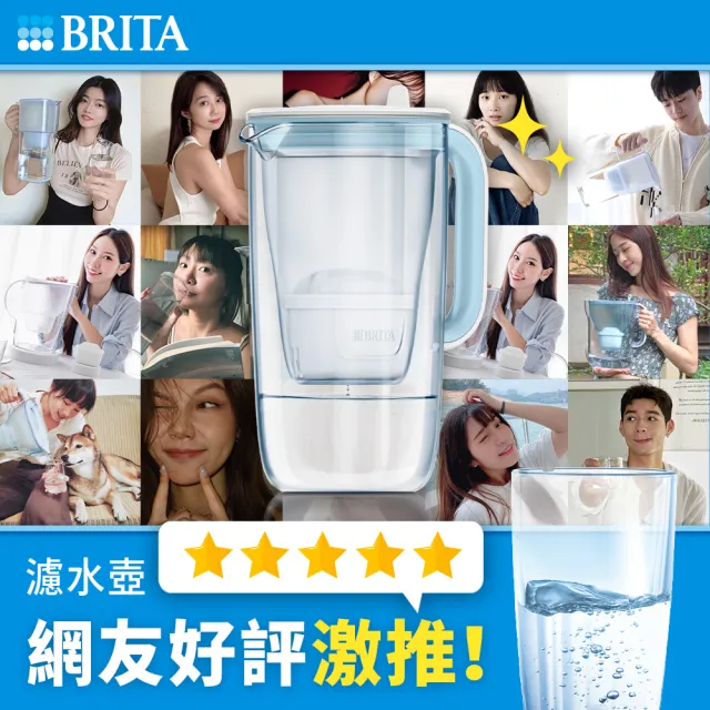 【BRITA】官方直營 玻璃濾水壺+MXPRO濾芯3入(共1壺4芯)