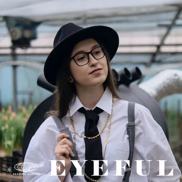 【EYEFUL】2付優惠組抗藍光老花眼鏡 文青黑框大鏡面(高質感 中性感 濾藍光鏡片)