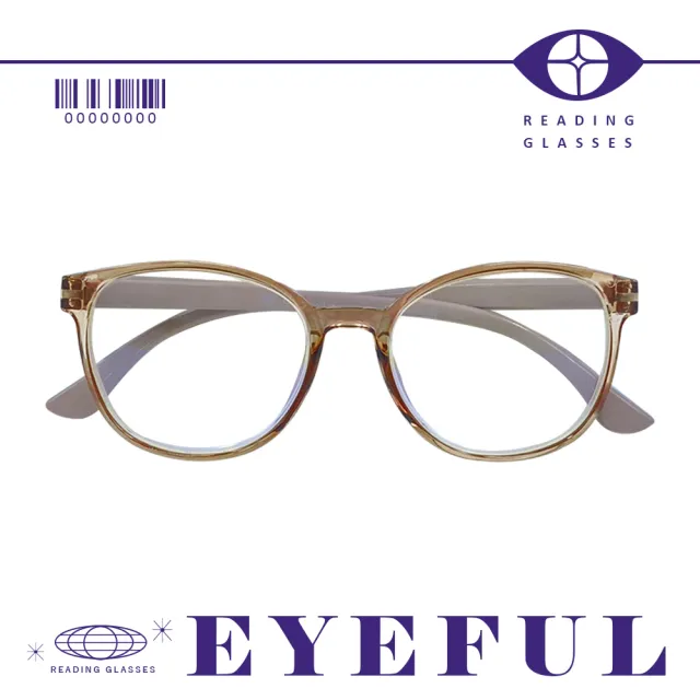 【EYEFUL】濾藍光老花眼鏡 女款圓框大鏡片(舒適 耐用 古典優雅高質感)