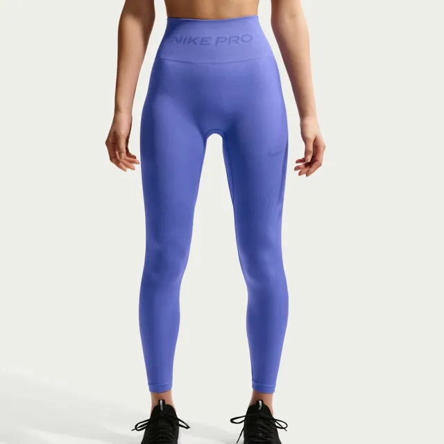 【NIKE 耐吉】緊身長褲 女 運動褲 瑜珈 高腰九分緊身褲 排汗 AS W NP DF SMLS HR 7/8 TIGHT 紫 IF1209-570