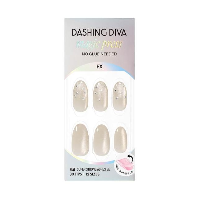 【DASHING DIVA】magic press 造型設計美甲片30入_星蜜琥珀 (貓眼 杏仁甲)
