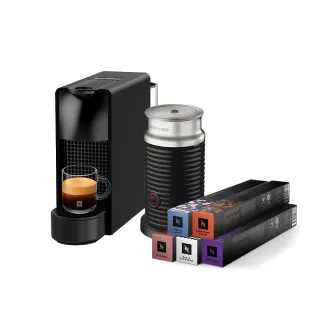 【Nespresso】膠囊咖啡機 Essenza Mini 奶泡機組合_多色任選  送禮 入厝 全自動咖啡機(訂製咖啡時光50顆組)