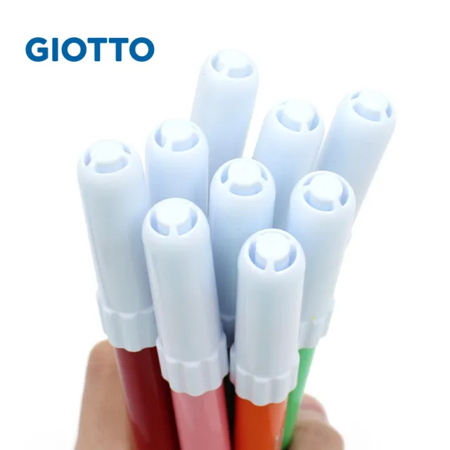 【GIOTTO】可洗式兒童安全彩色筆(12色)｜水洗彩色筆 兒童彩色筆