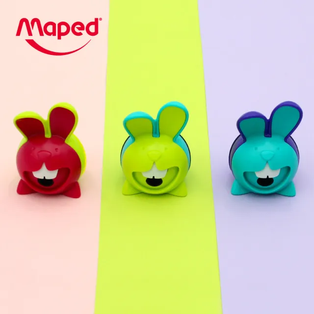 【Maped】查克兔單孔筆削-背卡款/顏色隨機(削筆器 削鉛筆 班級獎品 捲筆刀)