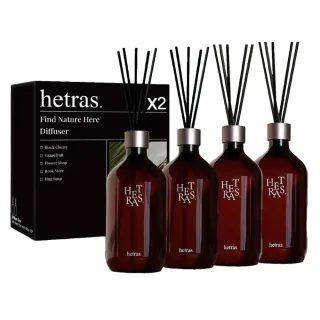【HETRAS】首席調香師擴香 500ml 2入組x2(GD 擴香 香氛 空間香氛 室內香氛)