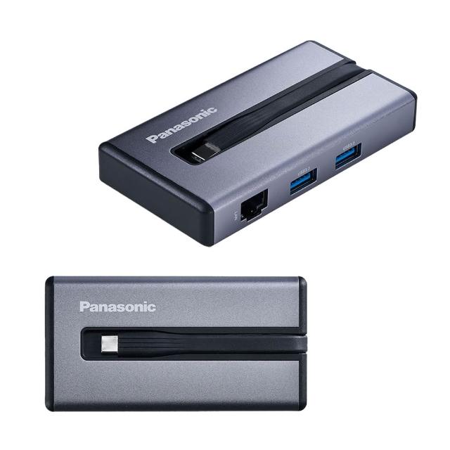 【Panasonic 國際牌】7合1多功能擴充器 USB3.2 Type-C+HDMI+記憶卡+RJ45 Mac筆電擴充轉接器