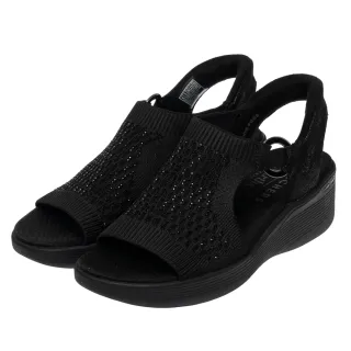 【SKECHERS】女鞋 休閒系列 涼鞋 拖鞋 瞬穿舒適科技 PIER-LITE SANDAL_MARTHA STEWART (188001BBK)