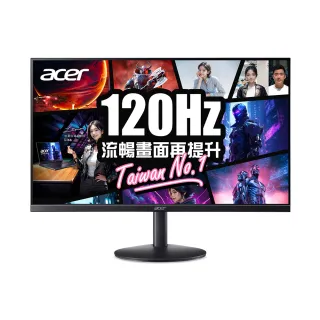 【Acer 宏碁】福利品★SA243Y G0 24型 IPS FHD 16:9 120Hz 超薄螢幕-黑(23.8吋/內建喇叭/AdaptiveSync/1ms)