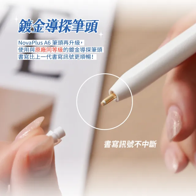 【NovaPlus】Pencil A6 iPad專用經典款觸控筆(適用最新版的iPad Air / Pro)